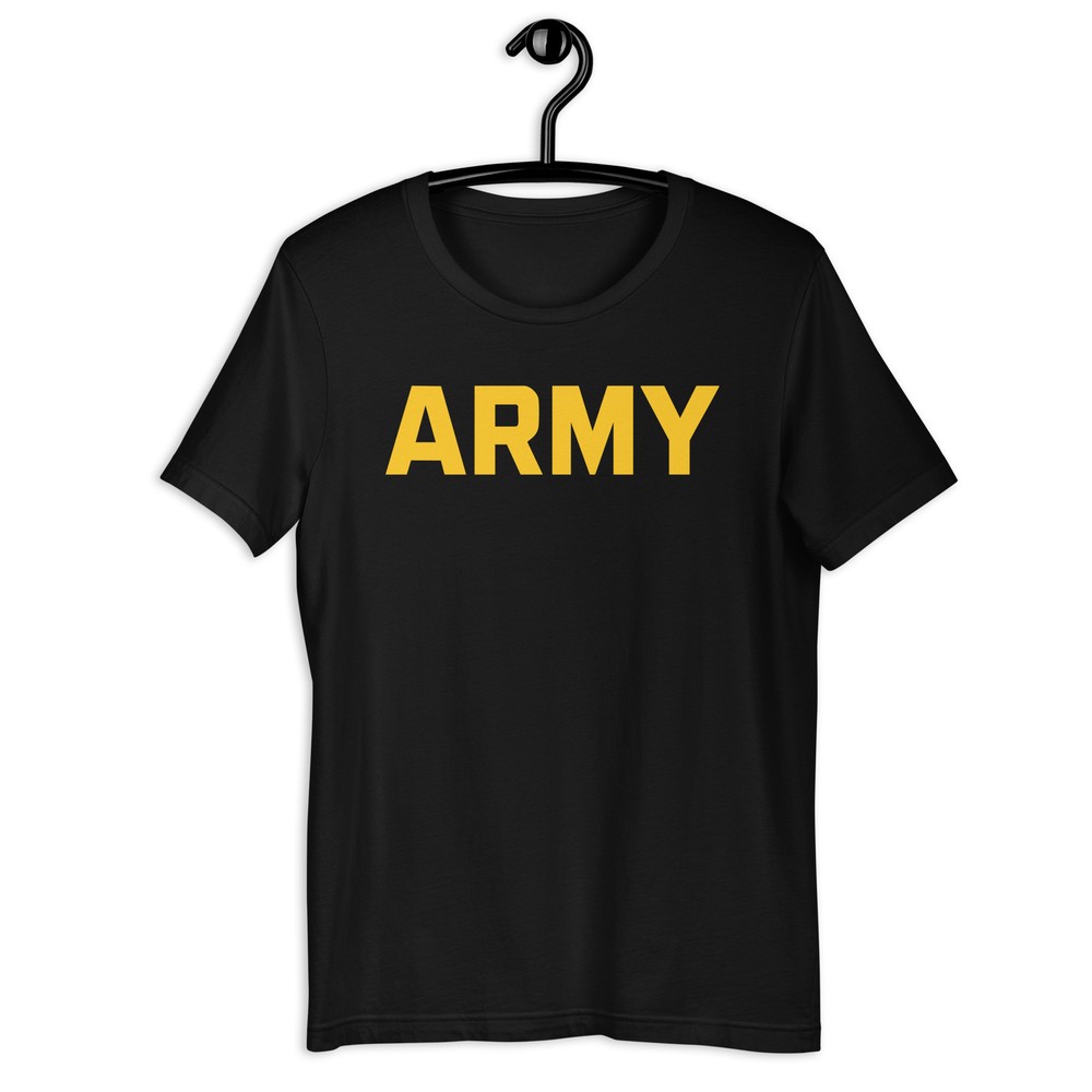 ARMY T-Shirt with gold print USA Tee S M L XL 2XL 3XL 4XL 5XL