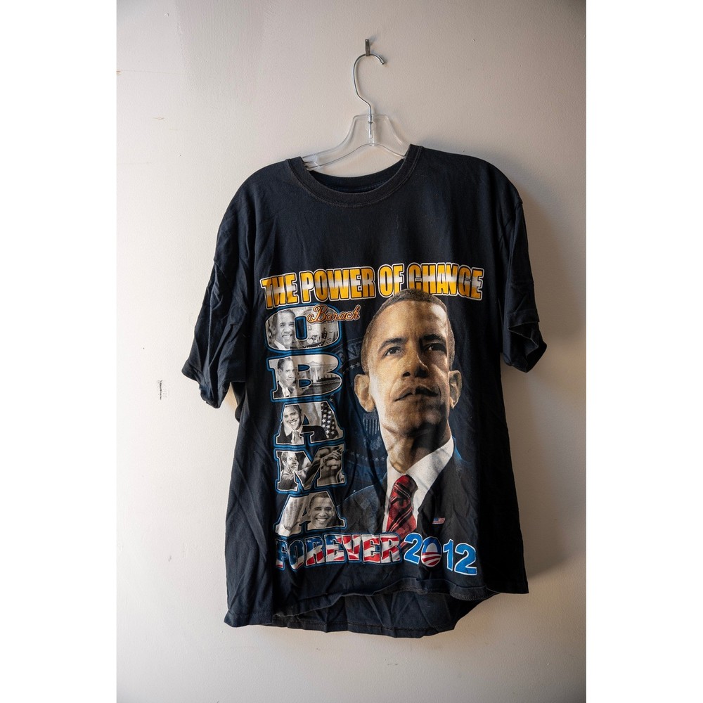 Vintage Barack Obama 2012 T-Shirt The Power of Change I Got Your Back Black XL