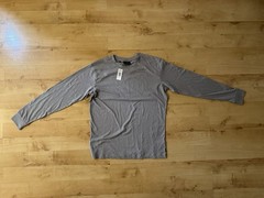 NWT JACHS New York Men’s Medium Gray Long Sleeve Crew Neck Basic T-Shirt