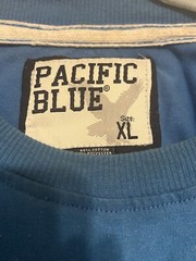 Vintage Pacific Blue 1982 Eagle T Shirt XL Appliqué Red Letters America Y2K