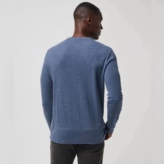 Travis Mathew CLOUD WAFFLE CREW Blue Long Sleeve Small NWT