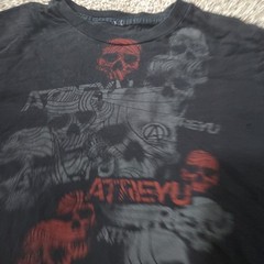 VTG The Core Mens Atreyu Graphic Band T Shirt Size S Grunge Skulls Rock Music