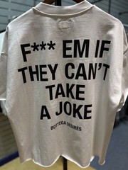 BRAND NEW – Bottega Desires Tee T-Shirt F**k Joke (L) White Black