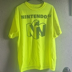 Nintendo 64 Men’s 2XL Yellow Logo Graphic Crew Neck Short Sleeve T-Shirt