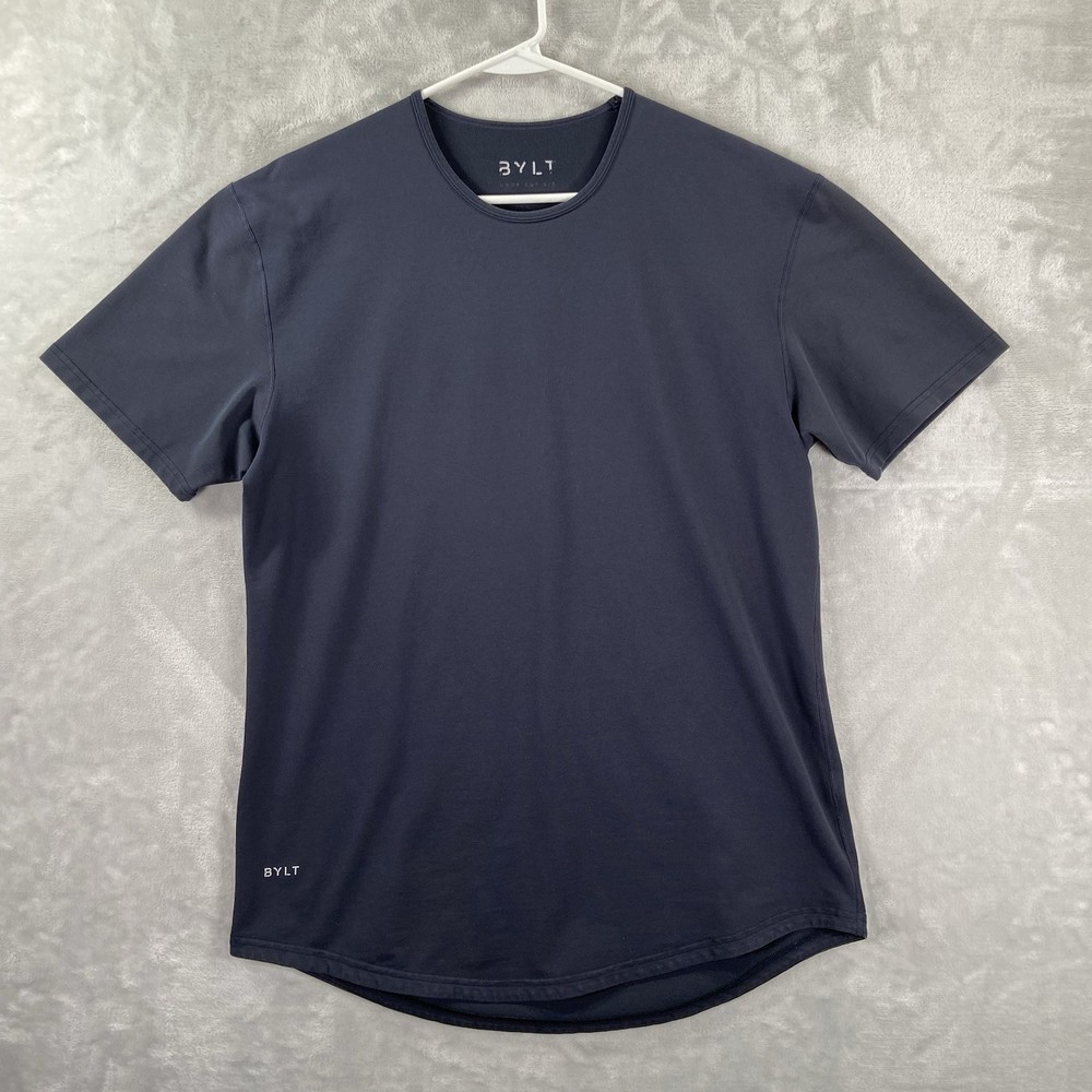 BYLT T-Shirt men’s Large Drop Cut Lux Short Sleeve Blue Premium Basics Lifestyle