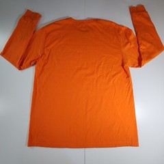 Nike Just Do It Again Men’s XL Orange Long Sleeve T-Shirt Ribbed Cuffs NWOT Flaw