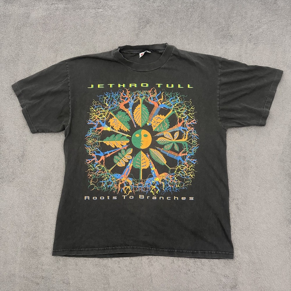 Vintage Jethro Tull 1996 Roots To Branches tour t shirt Large Single Stitch 90s