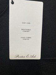 NEW Porter & Ash Men’s Large Black Performance Tee Crew Neck T-Shirt Pocket NWT