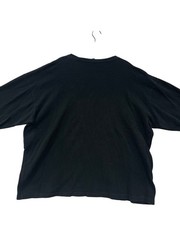 Sada Black Long Sleeve Crewneck Waffle Knit Shirt 4X #45A