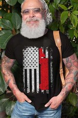 Men’s US American Flag shirs truck driver gifts american trucker shirt