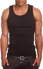 Hangout Mens A-Shirts Black Grey White Undershirt Breathable 12 Pack Size L