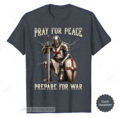 Christian Knight Shirt Prayer Warrior Crusader Tee Armor Of God Religious Gifts