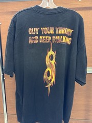 Vintage 2000s SLIPKNOT Cut Your Throat Tee Shirt Faded Worn Well Size 2XL