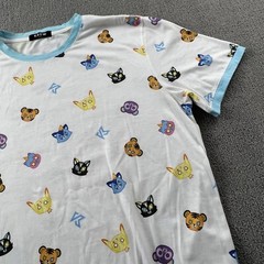 Krew Shirt Adult Large Short Sleeve All Over Print Casual Men’s