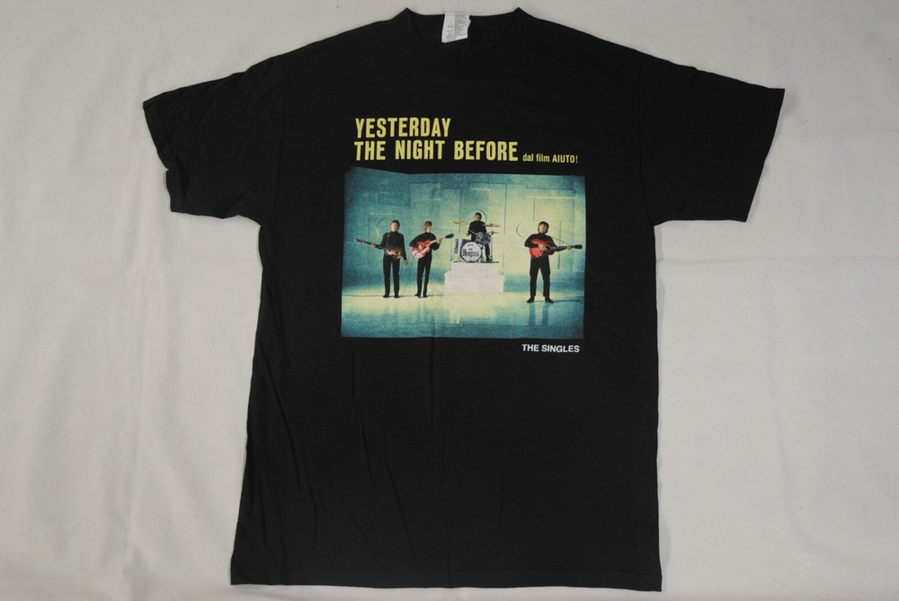 The Beatles Yesterday Black Cotton T-Shirt M Official Short Sleeve Rare