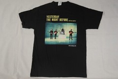 The Beatles Yesterday Black Cotton T-Shirt M Official Short Sleeve Rare