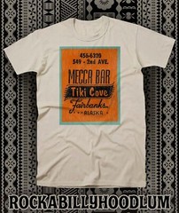 Retro Tiki Art Tee T Shirt Mug Tiki Mecca Bar Cove Fairbanks Alaska
