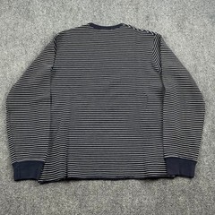 VTG Polo Ralph Lauren Men Large NavyBlueWhite Striped Sweater Long Sleeve USA