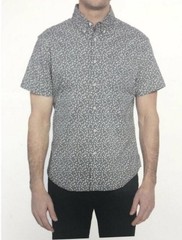 Jachs Mens Button Down Short Sleeve Dress Casual Shirt NWT