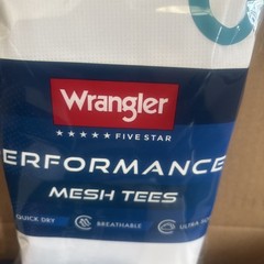 Wrangler Men’s Size XL White 3-pack Performance Mesh Tees