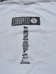 Vintage 90s Hoopfest Basketball Distressed And 1 Tee Shirt Mens Medium White
