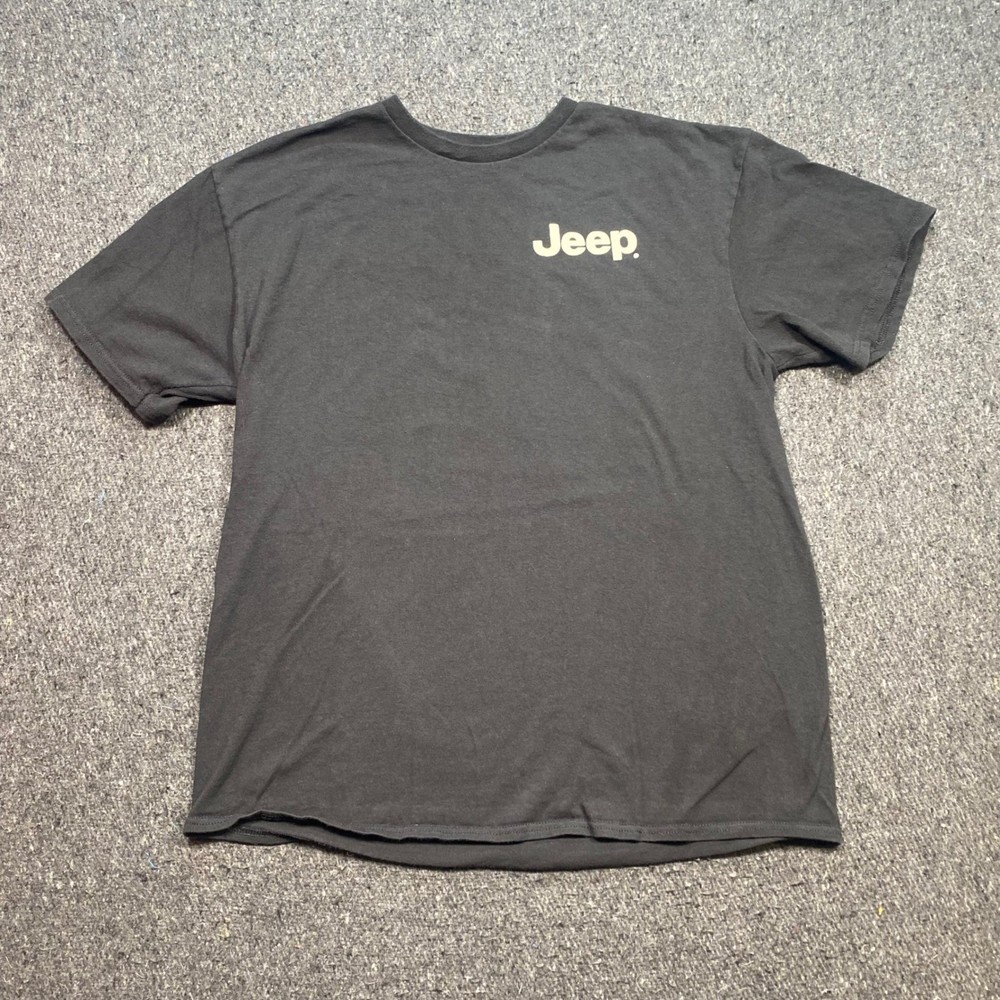 Jeep TShirt Sz L Mens Black American Flag Off Road Wrangler Graphic Jedco Tee