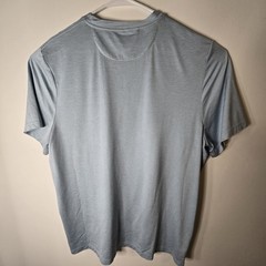 Criquet Men Size XL Light Blue Pocket Logo Performance Sport Mesh Crew Neck Tee