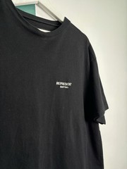 Represent T-Shirt Black Small Logo Embroidered Tee Mens Size S Streetwear