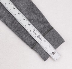 Wallace & Barnes Waffle Henley Shirt Men’s Medium Tall Gray Thermal Long Sleeve