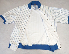 Vintage Bad Boy Brand Baseball Jersey L 1993 Pinstripe Snap Button Shirt Hip Hop