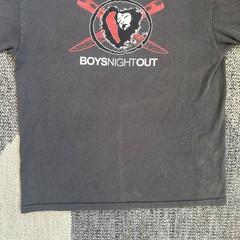 Vintage Boys Night Out Pop Punk Gray Sun Faded Giant Tag Tee Size Medium Unisex