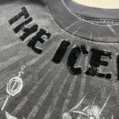 Mens S Chuck Liddell MMA Fighter Elite Iceman Grunge T-Shirt Faded Black Grunge