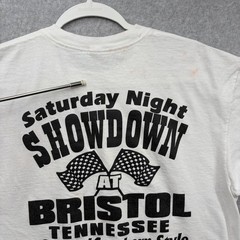 Bristol Tennessee Racing Shirt Mens XL White Short Track Night Race 2007 NASCAR
