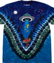 GRATEFUL DEAD-ABDUCTION-EARTH,STARS,PLANETS-V TIE DYE T-SHIRT M-L-XL-XXL Garcia