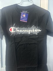 Champion GT23H Classic Jersey Script T-Shirt for Men,size small black