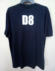 District Perfect Tri Graphic Print Short Sleeve T Shirt Navy Blue Comfy Size L