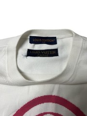 Louis Vuitton Men’s White Pink Graphic Logo T-Shirt Size 5L Made In Italy Luxury
