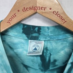 Vintage 1991 Mike DuBois Ocean Dolphin Turquoise Tie Dye Grateful Dead Rare L