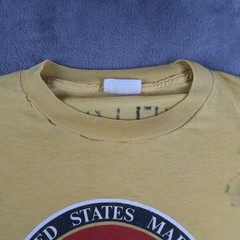 Vintage 80s US Marine Corps OSC T Shirt Made In USA Single Stitch Mens L Stencil