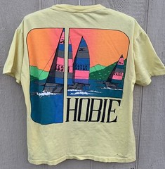 vintage Hobie pocket tee graphic t shirt single stitch c 1989 80s 1980s