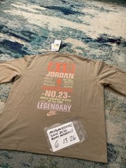 NWT Nike Air Jordan Flight Oversized T-Shirt Khaki & Iced Carmine Men’s Sz S