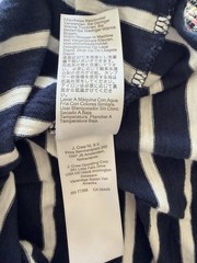 J.Crew Knit Goods Men’s Blue/White Striped Slub 100%Cotton Crewneck Tee Sz. XL