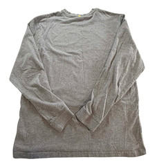 CAT Caterpillar Long Sleeve Shirt Gray Size Large L/G Workwear Logo Tee (B007)