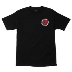 Santa Cruz SPEED WHEELS POISON HEART Skateboard T Shirt BLACK