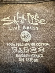 Salt Life Black “Underwater Alien” Long Sleeve T-Shirt Men’s L Octopus Captain