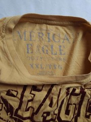 American Eagle Athl-Trad 212 T-Shirt Mens XXL Yellow Sporty Gorpcore Streetwear