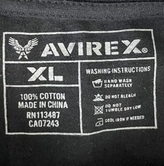 Avirex Tiger Embellished Gold Jewel Rose T-Shirt Black Men’s XL