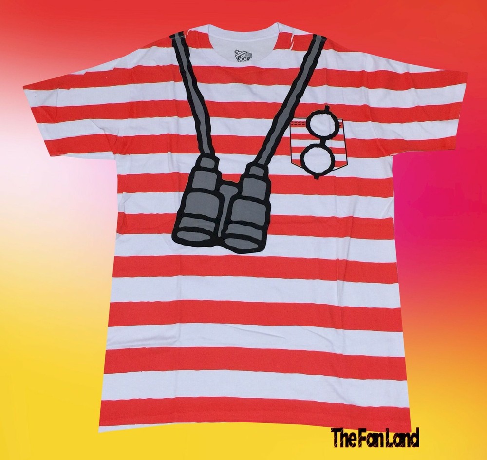 New Where’s Waldo 1987 Costume Mens Retro Vintage T-Shirt