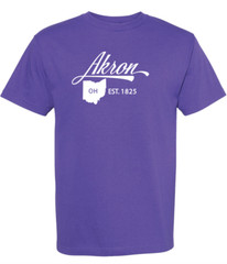 Akron Ohio State T-Shirt Short Sleeve Graphic Tees Unisex Apparel