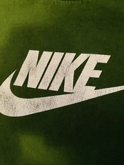 Green Nike With Swoosh Tshirt- Size Xl- Tag Faded Out A Little